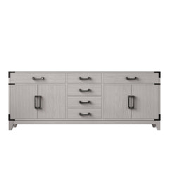 White Oak Double Bath Vanity 80 in. W x 22 in. D