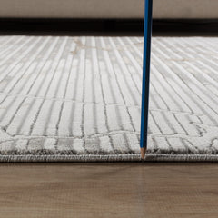 Geometrix GC_DIM1005 Gray 2 ft. 7 in. x 9 ft. 10 in. Area Rug
