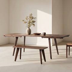 Capri 41.5" Solid Red Oak Wood Bench, Dark Brown Red Oak