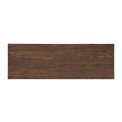 Capri 41.5" Solid Red Oak Wood Bench, Dark Brown Red Oak