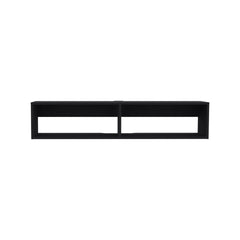 Rockwood Floating TV Stand with Open Storage Shelves and Cable Management