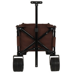 Utility Park Garden Cart Tool Customized Color Folding Camping Trolley Outdoor Picnic Beach Wagon, Brown