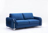Wenona Blue Velvet Sofa