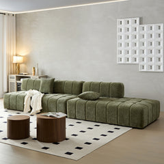 WKS3 Piano key combination sofa, 2 single seats plus 1 luxury cloth sofa, Green