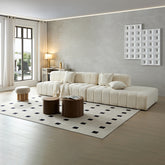 WKS3 Piano key combination sofa, 2 single seats plus 1 concubine fabric sofa