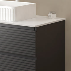 VEDO 36" Artificial Marble Counter Top, no Sink no Cabinet, Carrara White