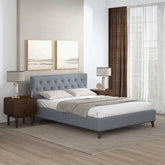 Graceville Velvet Platform Bed King size