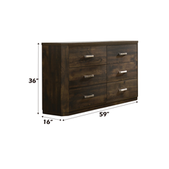 Elettra Rustic Walnut Finish Dresser