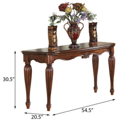Cherry Sofa Table with Turned Fluted Legs