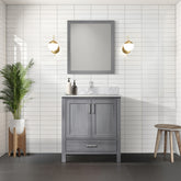 Distressed Grey Bath Vanity 30 in. W x 22 in. D