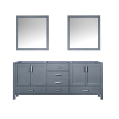 Dark Grey Double Bath Vanity 80 in. W x 22 in. D, and 30 in. Mirrors