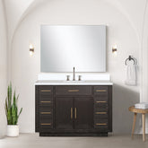 Brown Oak Single Bath Vanity 48 in. W x 22 in. D