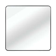 30 in x 30 in Black Metal Framed Square Bathrrom Mirror for Wall.
