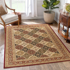 Manchester GC_HER5005 Red 9 ft. 2 in. x 12 ft. 6 in. Area Rug