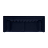 Jack 84" Modern Tuxedo Tufted Sofa, Dark Navy Blue Performance Velvet
