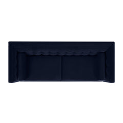 Jack 84" Modern Tuxedo Tufted Sofa, Dark Navy Blue Performance Velvet