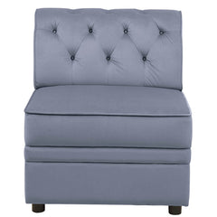 Grey Modular Armless Chair