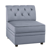 Grey Modular Armless Chair