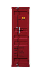 Red 1-Door Wardrobe with Container Lock