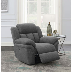 Pannen Charcoal Upholstered Power Glider Recliner