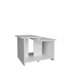 Weman 23.6" W Coffee Table with Open Shelf Living Room, Home Office Storage White