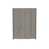 Vatta Wall Foldable Table, Seven Interior Shelves, Extending Table -Light Gray