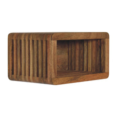 Soba Wall-Mounted Bedside, Open Storage, Brown