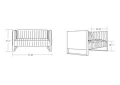 Loveseat in Teal