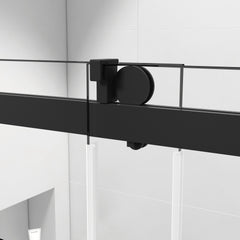 Top Rail Only, Stainless Steel Top Track with Buffer for Shower Door, 24D01P03-60MBX