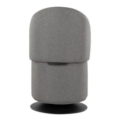 Finch Contemporary Chair in Black Metal and Grey Fabric by LumiSource