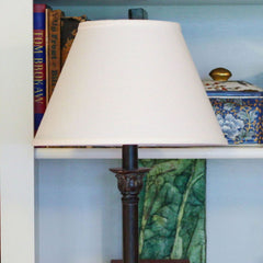 Slant Empire Hardback Lampshade with Washer Fitter, White