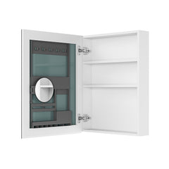 20'' W x 26'' H Surface Frameless Mirror Medicine Cabinet, Beveled Mirror Edges Bathroom Medicine Cabinet, Left opening door