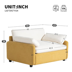 50*43" Oversized Chenille Single Sofa Chair, Wide and Deep Seat Accent Chair, Modern Upholstered Comfy Armchair, Couch Lounge with Pillows for Living Room&Apartment