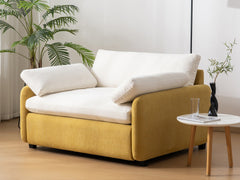 50*43" Oversized Chenille Single Sofa Chair, Wide and Deep Seat Accent Chair, Modern Upholstered Comfy Armchair, Couch Lounge with Pillows for Living Room&Apartment