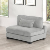 Bentley modern style Corduroy fabric upholstered ARMLESS CHAIR made with wood frame in Gray (NJ Warehouse inventory)