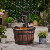 26.5" High Hand Crafted Weather Resistant Floor Fountain with Light