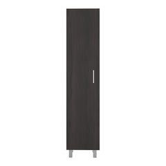 Vintro Freestanding Storage Cabinet with Internal Storage Shelves, Tall Single Door, 4 Interior Shelves, Metal Handle and Legs