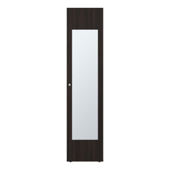 Home Linen Freestanding Tall Cabinet with Single Door, One Mirror and 4 Horizontal Storage Shelves, Cabinet for Bathroom, Bedroom or Laundry Room