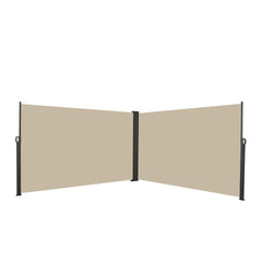 276" x 71''Retractable Side Awning, Waterproof & UV-Resistant, Privacy Screen Divider Roll Up Balcony(Beige)