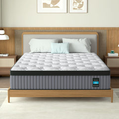 14 Inch Hybrid Mattress King – Memory Foam & Pocket Spring Bed – Cooling, Pressure Relief, Back & Hip Support – Luxury Ergonomic Mattress
