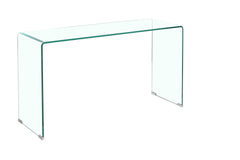 Glass Console Table, Transparent Tempered Glass Console Table with Rounded Edges Desks, Sofa Table