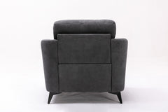 Callie 39" Gray Woven Fabric Chair