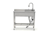 Stainless Steel Utility Sink, Freestanding Sink 2