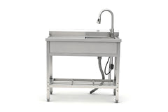 Stainless Steel Utility Sink, Freestanding Sink 2