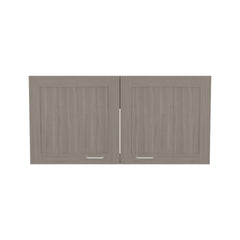 Zurich Wall Cabinet, Double Door, Wide, One Shelf, Kitchen, Storage Cabinet, Light Gray