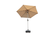 7.5FT Patio Umbrella, Outdoor Table Umbrella with Push Button Tilt and Crank, UV Protection Waterproof Market Sun Umbrella with 6 Sturdy Ribs for Garden, Deck, Backyard, Pool (Beige)