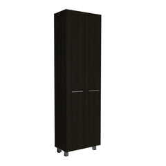 Pantry Cabinet, Five Interior Shelves, Black