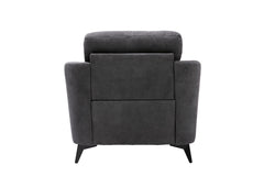 Carlotta 39"W Gray Woven Fabric Chair