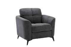 Carlotta 39"W Gray Woven Fabric Chair