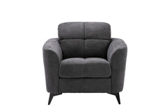 Carlotta 39"W Gray Woven Fabric Chair